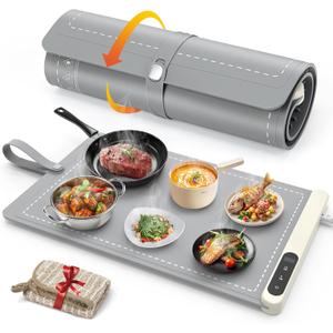FYY Warming Mat for Food 24"x15", Rapid and Full Surface Heating Gray