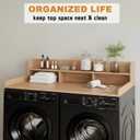 Washer Dryer Countertop with Shelf, 2-Tier Laundry Countertop Over Washer and Dryer, 54" x 27.55" Wooden Table for Folding Clothes for Laundry Room Organization and Storage (Oak)