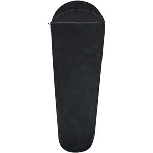 Ultralight Fleece Sleeping Bag Liner,Mummy Sleeping Bag Liner with Hood and Stuff Sack Suit for Camping,Travelling and Hiking in All Seasons (Black)