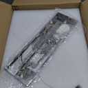 Dimmable Modern LED Chandelier with Remote Control, 3000K-6500K Acrylic Dining Room Light Fixtures Over Table, Gold Linear Pendant Light for Kitchen Island (Black)