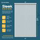Ceiling Mounted Rollup Bathroom Shower Curtain/Liner 56" Base Up to 95" Long - Use for 9' Ceilings Waterproof PEVA Plastic Shower Curtains for Bathroom No Rod, Hooks or Rings (Stripe)