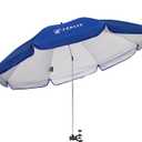 AMMSUN XL Chair Umbrella with Universal Clamp Adjustable 52 inches and 360-degree Swivel UPF 50+, Portable Clamp on Camping or Beach Chair, Stroller, Wheelchair, Golf cart, Blue, Large-sized