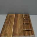 Large Acacia Wood Cutting Board with Containers for Kitchen Simple Charcuterie Board Wooden Serving Cheese Board Meats Platter Dessert Fruit Charcuterie Party Butcher Block Chopping Board