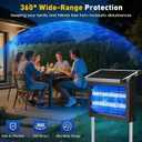 Solar Bug Zapper Outdoor, 4500V Solar Mosquito Zapper Outdoor Waterproof, 1/2 Acre Coverage Rechargeable Electric Fly Zapper, Cordless Portable Mosquito Traps for Backyard, Patio, Camping, Indoor