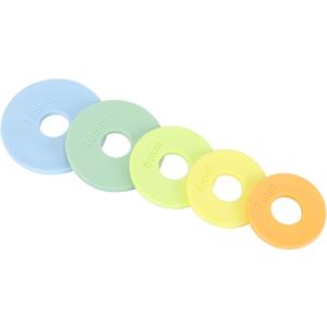 Geesta Rolling Pin Guide Rings Multicolored Spacer Bands 10 Peice Set for Geesta Adjustable Wood Rolling Pin Baking Accessories