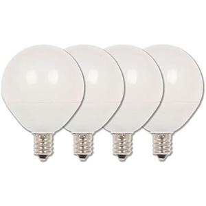 Westinghouse 4513120 60W Equivalent G16-1/2 Dimmable Soft White LED Light Bulb with Candelabra, 4 Count (Pack of 1)