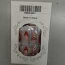 Valentine's Day Press on Nails Short Almond Red Fake Nails Press ons Polka Dot Bow False Nails Glue on Nails Reusable Nail Tips Kit Glossy Full Cover Stick on Nails for Women Girls 24Pcs