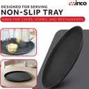 Winco TFG-14K Round Fiberglass Tray with Non-Slip Surface, 14-Inch, Black