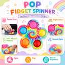 24PCS Gigilli Fidget Spinner, Classroom Prize Pop Fidget Spinners for Kids, Sensory Fidget Toys Bulk with Autism, Anxiety Stress Relief Toys, Party Favors Goodie Bag Stuffers Gifts for Kids
