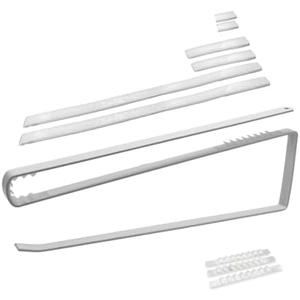 Mr.Deals Tumbler Lid Holder Organizer for Cabinets - Protective Strips No Damage + Hook Loop Adhesive Rack, Heavy Duty Secure Fit Storage 2 Pack