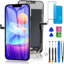for iPhone 13 Pro Max Screen Replacement 6.7 Inch, 3D Touch LCD Display for A2484, A2641, A2644, A2645, A2643, with Repair Tools Kit+Waterproof Frame Adhesive Sticker+Screen Tempered Protector