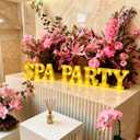 Honoson 8 Pcs Spa Party Decorations Lights up Sign 6.42 Inch Spa Theme LED Neon Sign Marquee Lights Supplies for Women Girls Day Makeup Sleepovers Slumber Birthday Party Decor
