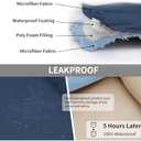 Easy-Going 100% Waterproof Dog Bed Cover Reversible Leak Proof Couch Cover Washable Sofa Cover Furniture Protector Blanket for Pets Kids Children Dog Cat (68x86 Inch, Dark Blue/Light Blue)