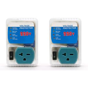 [ETL Listed] BSEED Electronic Surge Protector for Home Appliance,Voltage Protector Suit for Refrigerators and Freezers, Voltage Brownout Outlet 220V 20A,4400Watts(2 Pack)