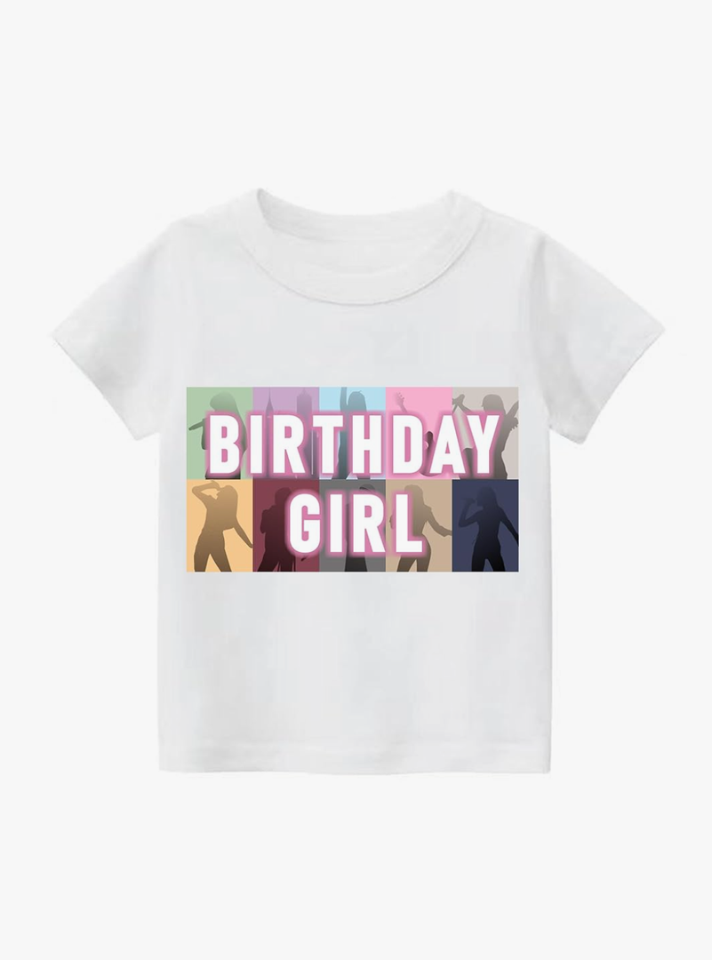 K-Acc Short Sleeve Birthday Girl Shirt for Girls Birthday Party Outfit 4-5 Years