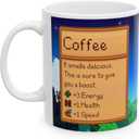 Creator's Cove Stardew Valley Game Coffee Mug Drink, Gift for Video Game Lover Farm Adventure Gaming Cup For Family Friends (White, 11oz)