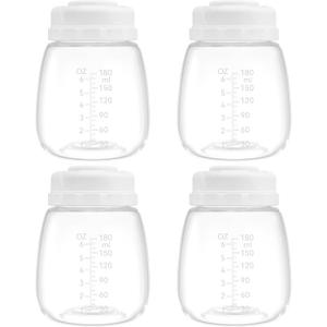 Replacement Pump Bottles for Spectra/Motif Luna/Most Wide-Mouth Flanges, S1 S2 Milk Storage Bottle for Pumping, 6oz/180ml