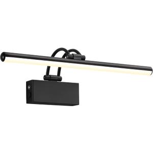 KDG LED Cordless Wall Picture Light with Remote, 5200mAh Rechargeable Dimmable Art Lighting, Adjustable Swing Arm, Picture Frame Light for Gallery, Living Room, Hallway, 16.3 inch, Black