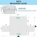 Reversible Couch Cover for 3 Cushion Couch Sofa Cover Washable for Pet Friendly with Elastic Straps Water Repellent (Sofa, Chocolate/Beige)
