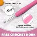 Crochet Kit for Beginners, 3x50g Chunky Cotton Yarn, Light Grey for Crocheting & Knitting, Easy Stitches