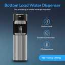 Brio Bottom Loading Water Cooler Dispenser for 5 Gallon Bottles, Stainless Steel