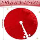 Red Christmas Tree Skirt Gift Bag 36 Inches, Design with Cord Drawstring Red White Tree Skirt Gift Bag for Home Winter Holiday Christmas Party Decor