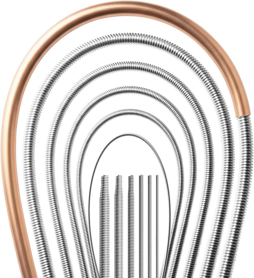 6-in-1 Copper Tube Bender, 1/4", 5/16", 3/8", 1/2", 5/8" and 3/4" Copper Pipe Bender, Bend Copper Pipe to Any Angle Manual Kink-Free Bending Tool for Plumbing, HVAC & DIY (Extra Large)