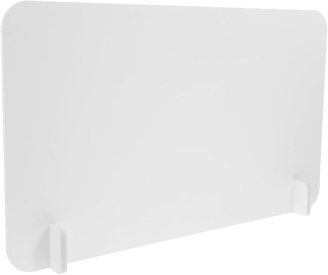 Cabilock Anti-Droplet Partition Board 19.7X11.8 Inch Frosted Desktop Divider Privacy Screen for Office School Restaurant Splash Proof Acrylic Protector Panel (50x30x2cm, White)