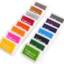 SPOTJINNYUU 15 Color Craft Ink Pad for Stamps, Paper, Wood Fabric, Craft Ink Pad for DIY Stamps on Paper Wood Fabric