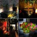 BIGMONAT Cordless Landscape Light Rechargeable, Color Changing Planter Spotlight Indoor Outdoor, RGB Garden Lighting with Remote, Waterproof Halloween Christmas Light for Potted Tree Patio Yard Decor