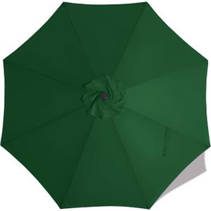 MASTERCANOPY Patio Umbrella 10 ft Replacement Canopy for 8 Ribs-Forest Green Canopy Only