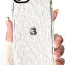 NITITOP Compatible for iPhone SE 2020 / SE 2022/7 / 8 Case Cute Clear for Women Girl Flower Floral Ultra Slim Crystal Shockproof Soft TPU Anti-Yellow Protective Phone Cover - White