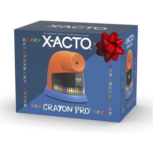 X-ACTO Crayon Pro Electric Sharpener, SafeStart Automatic Motor, Great for Home or School Use (1 Count (Pack of 1))