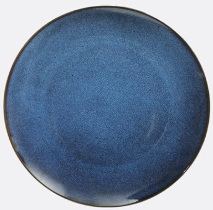 Gibson Elite Matisse 2 Piece Plates Set, Cobalt Blue