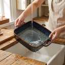 9" x 9" Porcelain Square Casserole Dishes - Baking Dish for Oven, 1.8 QT Ceramic Lasagna Pans, Oven Safe Bakeware for Kitchen Cooking, Cake, Banquet and Dinner