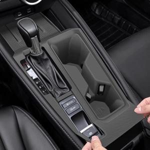 Temmis Center Console Silicone Organizer Wrap for Honda Accord 2023-2025, Full-Wrap Center Consel Electrostatic adsorption Cover for Honda Accord-Black