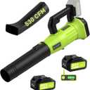 Cordless Leaf Blower - 2x3Ah Battery, 530CFM 170MPH, Powerful Battery Powered Leaf Blower Cordless with Battery and Charger, 7-Speed Control, 2 Extended Tubes for Yard, Lawn & Garden