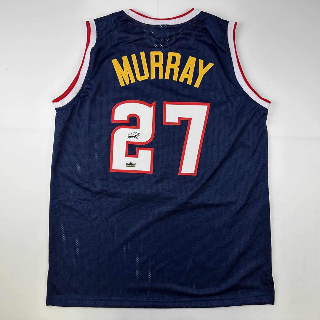 Facsimile Autographed Jamal Murray Denver Blue Reprint Laser Auto Basketball Jersey Size Men's XL