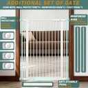 AiWMGL 40.55" Tall, 61.61-69.48 Inch Wide, 1.37" Ultra Narrow Spacing Dog Pet Baby Gate Indoor for Doorway Hallway, Pressure Mounted 62 63 64 65 66 67 68 69 Inches Wide