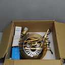 Vintage Floor Lamps for Living Room Glass Floor Lamp with Remote Control,Dimmable Floor Lamp Gold Mid Century Modern Standing Lamp 3 Color Temperature Brass Tall Floor Lamps for Bedroom Corner (8.5 inch, amber-glass-circular column)