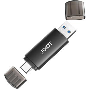 JOIOT 128GB USB C Flash Drive Dual USB 3.0 Flash Drive Type C + USB A Portable Type-C Flash Drive 2-in-1 USB-C Thumb Drive for Smartphone Tablet Computer Mac iPhone 15 Black