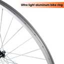 Hiland 26" 27.5" 28" x1.75" Alloy Bike Rim for 1.75 to 2.215 Inch Wide Tire, Front & Back MTB Wheelset with 7 Speed Freewheel, Bolt On Axle, Bicycle Accessories for Adult Bikes