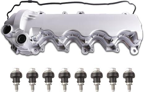 Right Side Aluminum Valve Cover Compatible with 2004-2014 Ford F-150 F-250 F-350 Expedition Explorer Mustang Mark LT Navigator Mountaineer 4.6L 5.4L