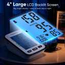 Upper Arm Blood Pressure Monitor for Home Use, Automatic Digital Blood Pressure Machine, Talking BP Monitor with English & Spanish Voice, Large Cuff 8.616.5, Backlit Display, 2-User Memory