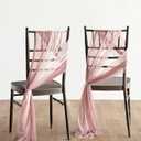 Ling's moment Wedding Chair Sashes Cover Aisle Decorations Draping Fabric Wrinkle-Free with Tie 16 Pcs Dusty Rose & Mauve for Party Ceremony Reception Floral Arrangement Banquet Outdoor Decor