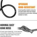 Garden Hose 100FT 5/8", Water Hose with Nozzle, Heavy Duty Flexible Puncture Outdoor Hose for Yard and RV, 100ft Male to Female Fittings, Burst 600 PSI