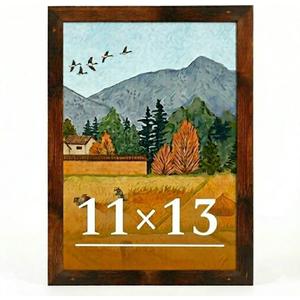 2 x 11x13 Picture Frame for Wall Display, 11x13 Brown Picture Frame with Shatter Resistant Plexiglass, Stable and Sturdy 11 x 13 Poster Frame for Wall Display, Handpicked Gift Collection, 1 Pack