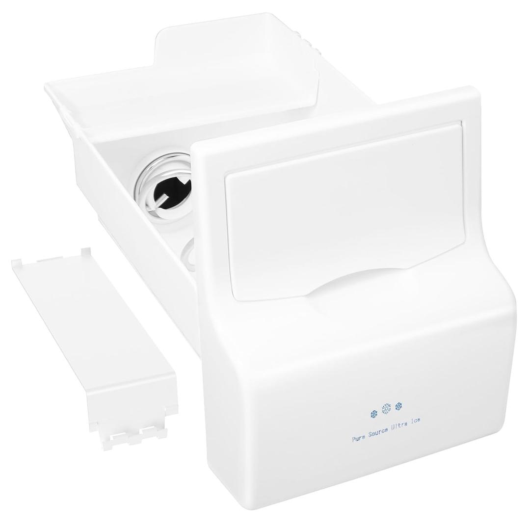 Upgraded 241860803 Refrigerator Ice Bucket Compatible with Frigidaire Ice Maker Replacement Ice Bin Container Auger Assembly AP4300918 LFSS2612TF0 FFSS2615TS0 FFHS2611PFEA LFSS2612TE0 Ice Maker Parts