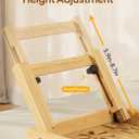 Bamboo Lap Desk, Adjustable Bed Desk with 4 Angle Options & Folding Design