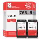 765-9 Red Ink Cartridge High Yield Set (2-Pack) Compatible 7659 Ink Cartridges Replacement for Pitney Bowes Send Pro C Auto DM300c DM400c DM450c DM475c Postage Meters